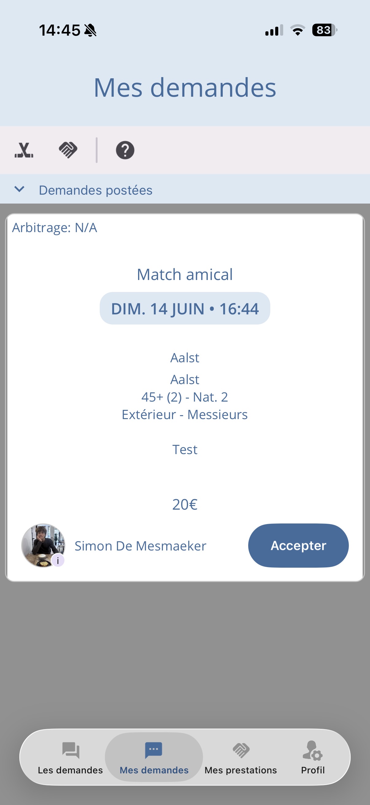 Accepter l'arbitre